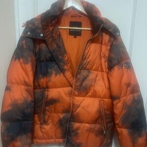 Armani Exchange Orange and Black Jacket